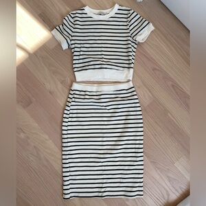 Atelier by Kirious Striped Women's Stretchy Pencil Skirt Set, Medium LIKE NEW